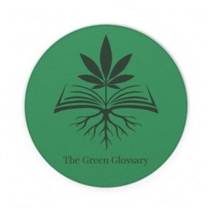 The Green Glossary PU Leather Bong Mat